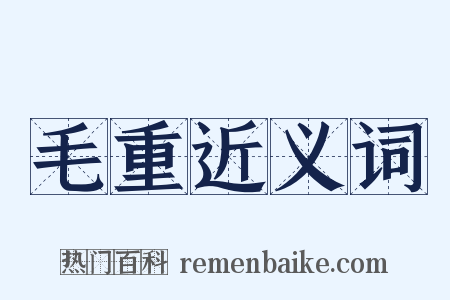 毛重近义词是什么意思的图片